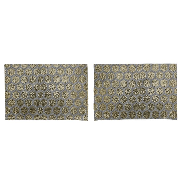 Gold and Silver Luxurious Design Collection Set of Pillowcase (Front-Set)