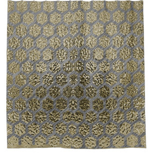 Gold and Silver Luxury Design  Shower Curtain