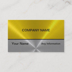 Gold and Silver Luxury Metal Business Cards