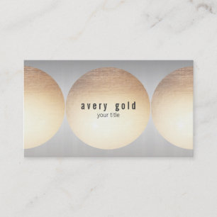 Gold and Silver Metal Look Business Card