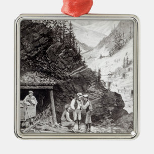 Gold and Silver Mining Metal Tree Decoration