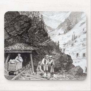 Gold and Silver Mining Mouse Mat
