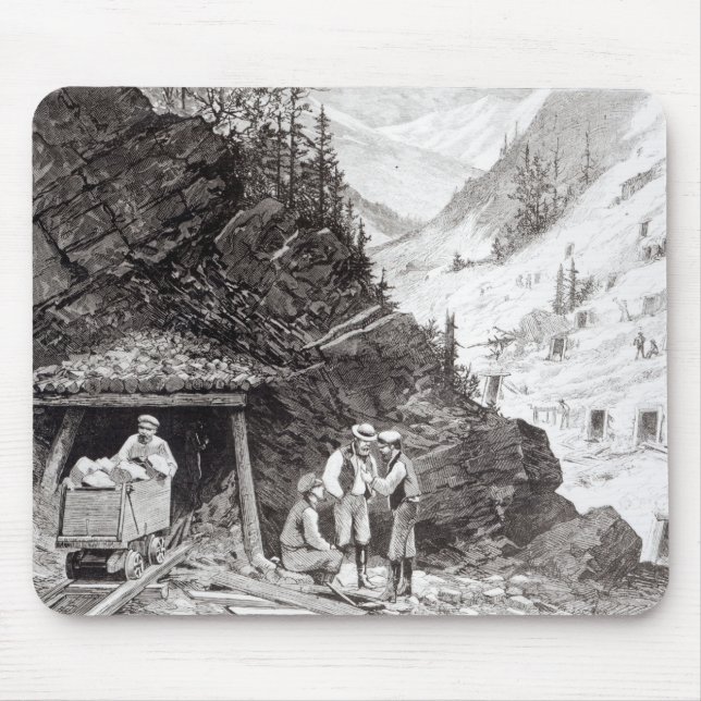 Gold and Silver Mining Mouse Mat (Front)
