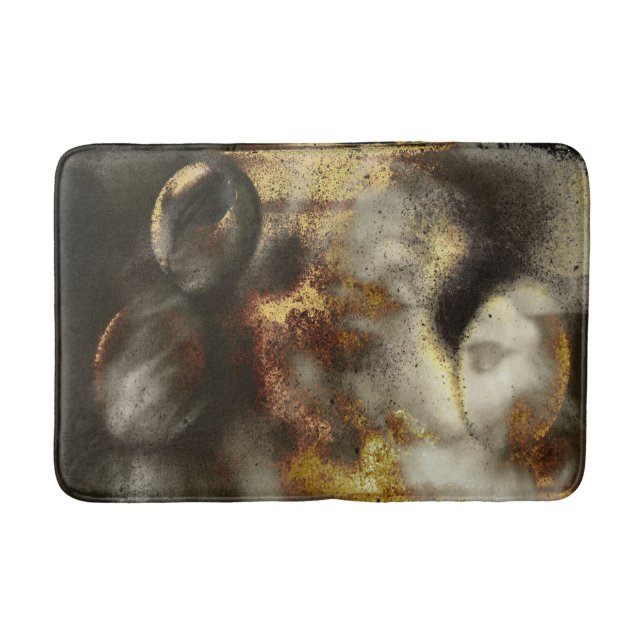 Gold and Silver Star Dust Effect Bath Mat (Front)
