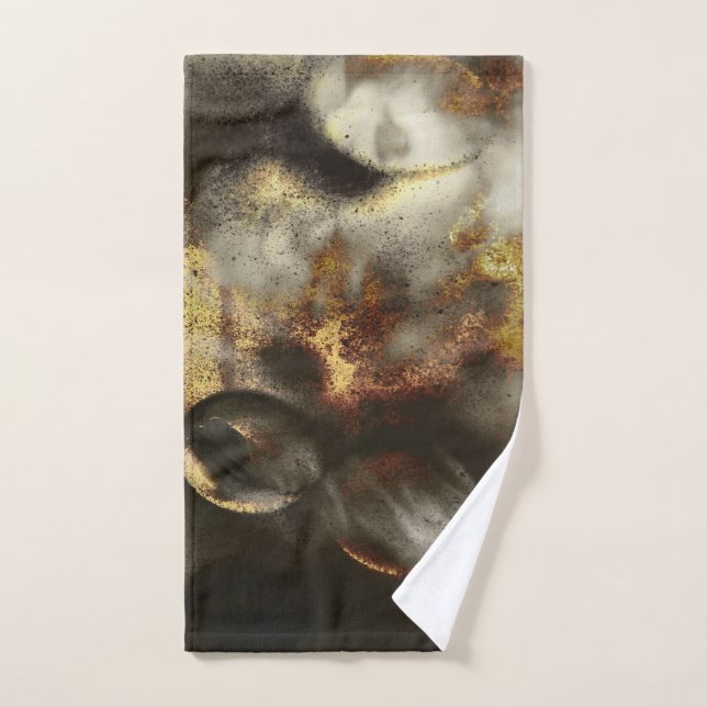 Gold and Silver Star Dust Effect Bath Towel Set (Hand Towel)