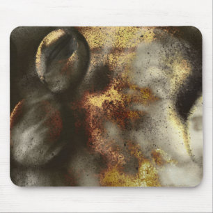 Gold and Silver Star Dust Effect Mouse Mat