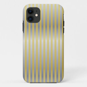 Gold and Silver (Stripes) iPhone 11 Case