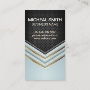 Gold and Speckled Luxury Geometric Business Card