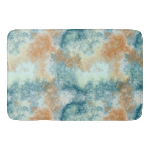Gold and Teal Bath   Bath Mat