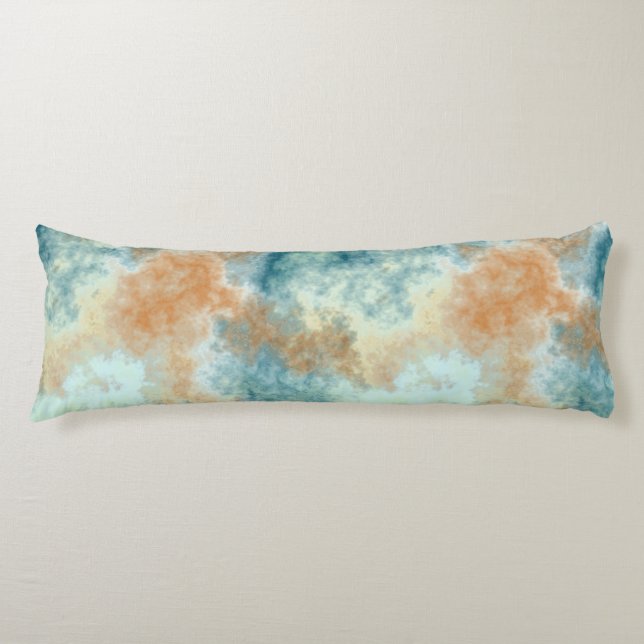 Gold and Teal  Body Cushion (Front)