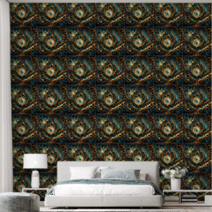 Gold And Teal Fractal Art The Sense Of Sight,  Wallpaper