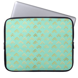 Gold and Teal Laptop Sleeve