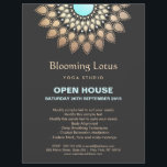 Gold and Turquoise Lotus Mandala Yoga Flyer<br><div class="desc">Chic,  sophisticated business card design featuring faux foil lotus mandala. This is not real foil - but an image. There is no shine or texture. For matching marketing material please contact me at maurareed.designs@gmail.com</div>