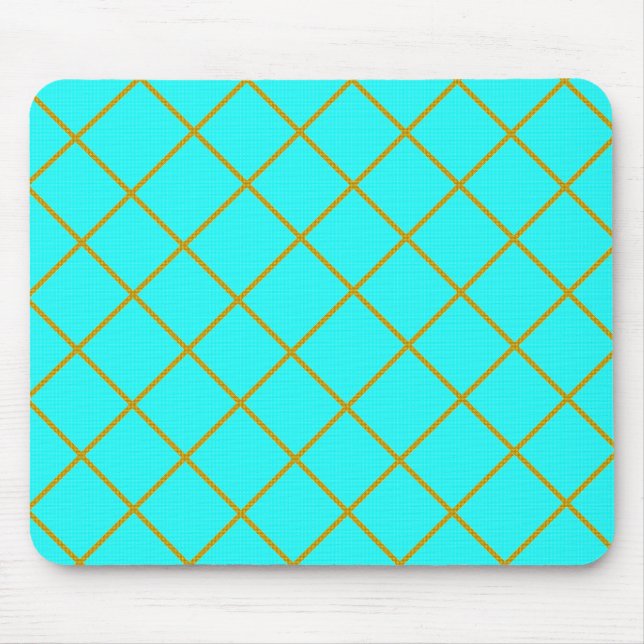 Gold and Turquoise Mouse Pad (Front)
