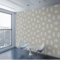 Gold and White Art Deco Pattern