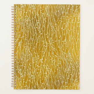 Gold and White Branches Chiyogami Planner