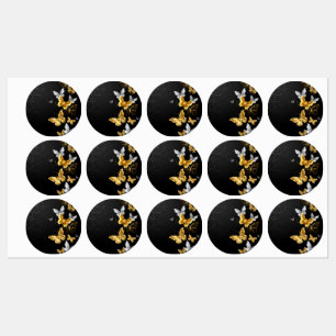 Gold and white butterflies