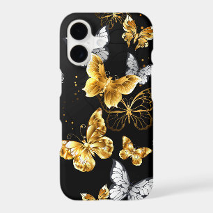 Gold and white butterflies
