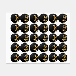 Gold and white butterflies