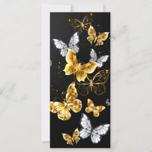 Gold and white butterflies
