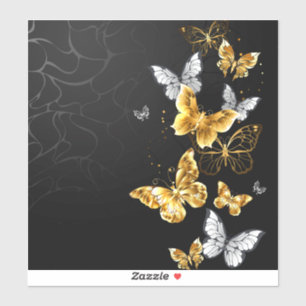 Gold and white butterflies