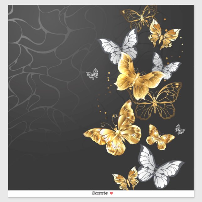 Gold and white butterflies (Sheet)