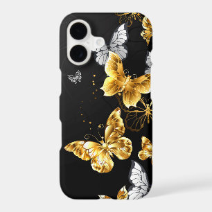 Gold and white butterflies