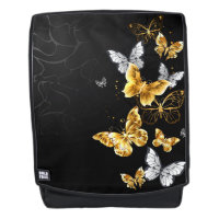 Gold and white butterflies