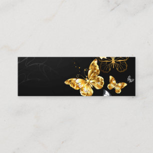 Gold and white butterflies calling card