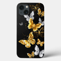 Gold and white butterflies