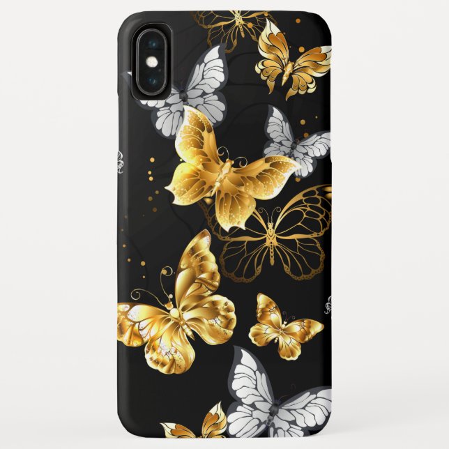 Gold and white butterflies Case-Mate iPhone case (Back)