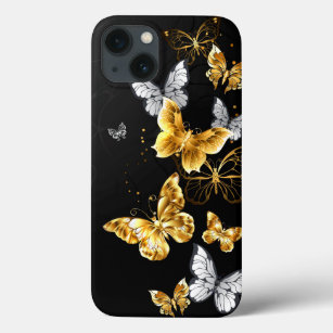 Gold and white butterflies Case-Mate iPhone case
