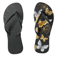 Gold and white butterflies