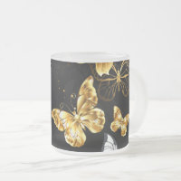 Gold and white butterflies