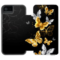 Gold and white butterflies