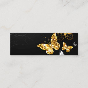 Gold and white butterflies loyalty card
