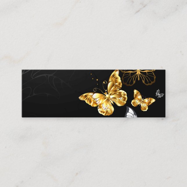 Gold and white butterflies loyalty card (Front)
