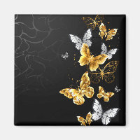 Gold and white butterflies