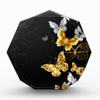 Gold and white butterflies