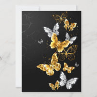 Gold and white butterflies