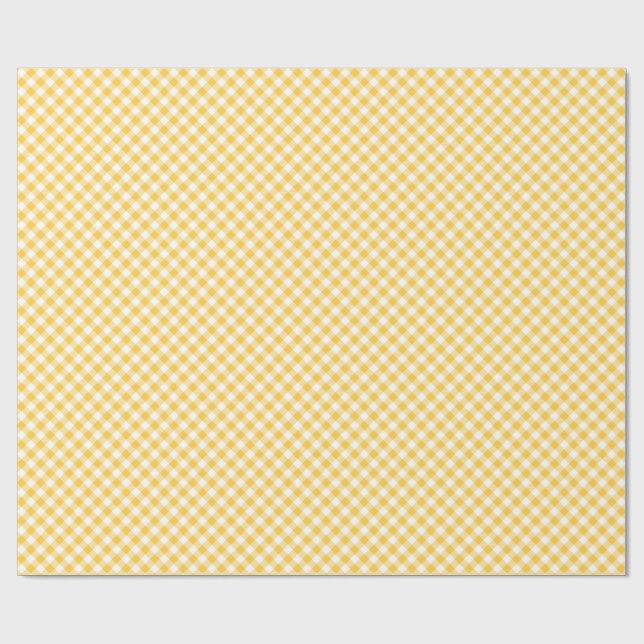 Gold and White chequered Wrapping Paper (Flat)