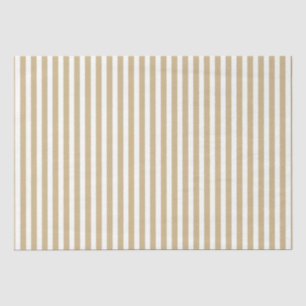Gold and White Christmas Candy Cane Stripes Tissue Paper