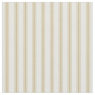 Gold and White Classic Ticking Stripes Fabric