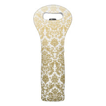 Gold and White Elegant Damask Pattern