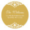 Gold and White Flourish Scroll Address Label