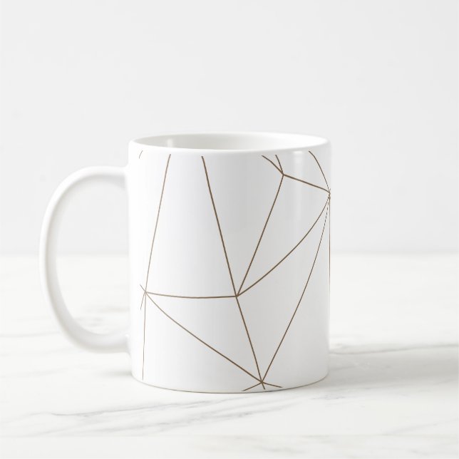 Gold and white Geometric Mix & Match Mug (Left)