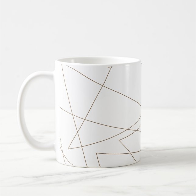 Gold and white Geometric Mix & Match Mug (Left)