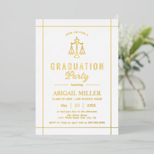 Gold and white law school graduation Class Of 2026