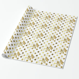 Gold and White Personalised Wedding Wrapping Paper