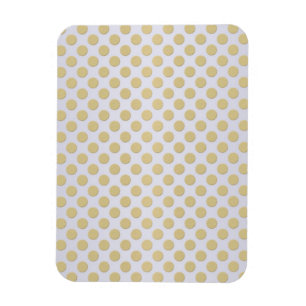 Gold and White Polka Dots Magnet